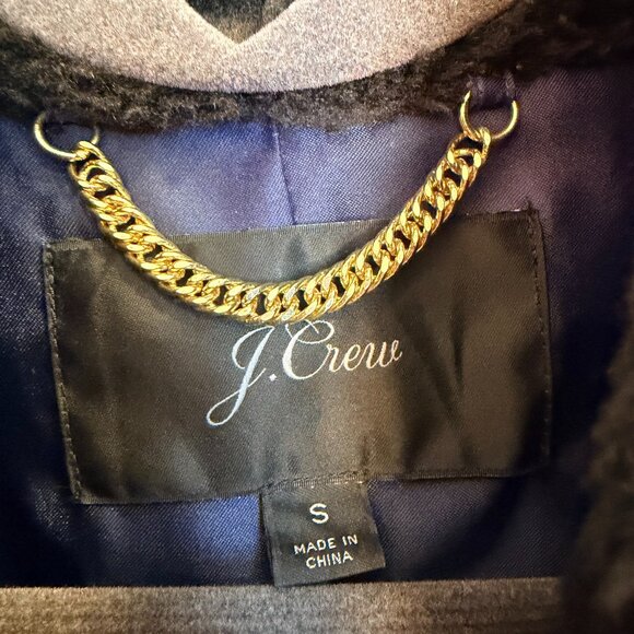 J.Crew Black Sherpa Teddy Coat Small - Picture 3 of 10